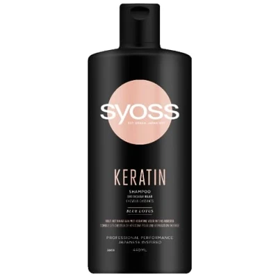 Imagen de Syoss Champú de queratina para cabello seco y sin vida, 6 unidades 440 ml