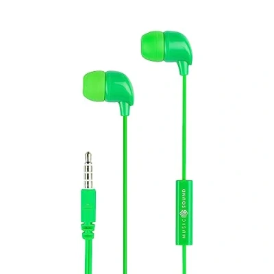 Imagen de Music Sound Auriculares Fullcolor In Ear con Cable Stereo Micrófono, Control Remoto Integrado Intra Auriculaires Jack 3,5 mm Color Negro