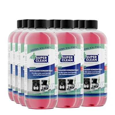 Imagen de SUPER CLEAN 12 x 1000 ml Universal Descalcificador automático Líquido Para todas las máquinas y marcas 120 Descalcificación Efectivo de Cafeteras, Hervidores Agua