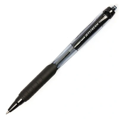 Imagen de Bolígrafo Uni Grip Jetstream SXN 101 07, tinta negra, mango negro, 3 uds.