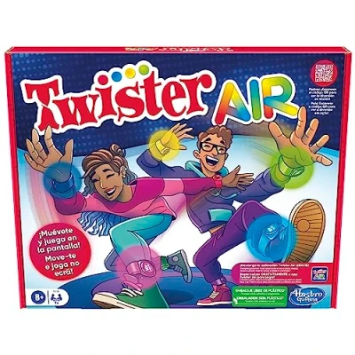 Imagen de Hasbro Gaming Juego Twister Air con aplicación RA Se Conecta Dispositivos Inteligentes Juegos Activos de Fiesta Edad: A Partir 8 años
