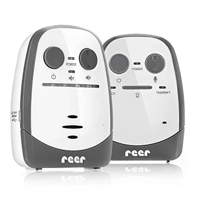 Imagen de Reer Cosmo 50150 Vigilabebés con luz nocturna, alarma de vibración y función intercomunicación, color blanco, alcance 600 m