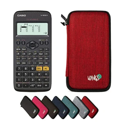 Imagen de CALCUSO Paquete Básico Rojo con Calculadora Casio FX 82DE X ClassWiz (Alemán)