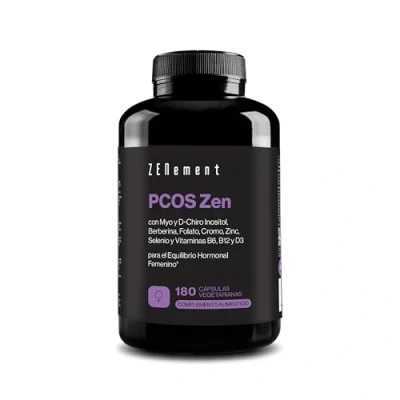 Imagen de Myo y D Chiro Inositol 40:1 PCOS, Fórmula Completa para Ovarios Poliquísticos Equilibrio Hormonal Apoyo Metabólico Femenino 180 Cápsulas Vegetales Zenement