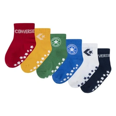 Imagen de Converse TODD Gripper 6 PACK Unisex Calcetines para niños, Talla: 16 17, Red