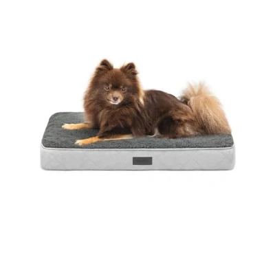 Imagen de lionto Cama ortopédica para perros, 60 x 40 8 cm, cojín perros resistente con felpa suave, funda extraíble y lavable, impermeable, adecuada pequeños grandes, así como gatos, color