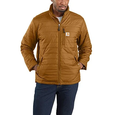 Imagen de Carhartt Rain Defender Relaxed Fit Lightweight Insulated Jacket, Chaqueta Giliam para Hombre, Brown, L