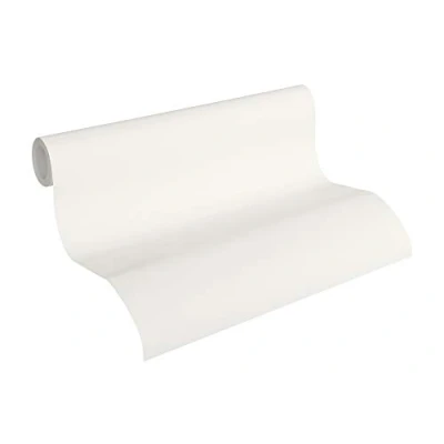 Imagen de A.S. Création Papel pintado Liso New Life tejido no 10.05 m x 0.53 Blanco Fabricado en Alemania 349323 3493 23