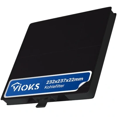 Imagen de filtro de carbón repuesto para Bosch Balay 11026769, DHZ5326, 00705431, LZ53251, 232 x 237 mm, campana extractora