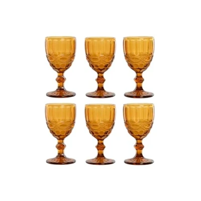 Imagen de Home ESPRIT Set de Copas Ambar Cristal 240 ml (6 Unidades)