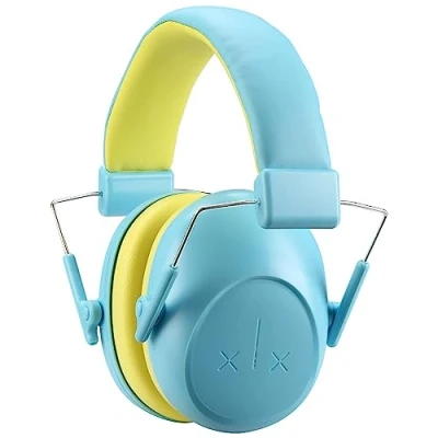 Imagen de Procase Auriculares de Protección Auditiva Infantil, Orejeras Cancelación Ruido NRR 24 dB para Niños Adolescentes juveniles Estudiar Disparar Viajes Azul