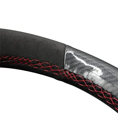 Imagen de SAXTZDS Cubiertas de Volante Fibra Carbono, aptas para Seat Leon FR Cupra MK2 1P Ibiza 6L 2005 2006 2007 2008 2009