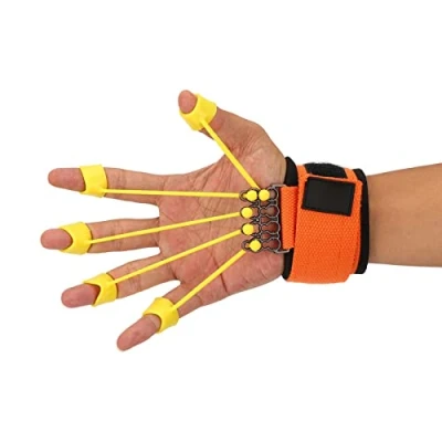 Imagen de Ejercitador Extensor de Dedos, Fortalecedor Agarre Mano, Entrenador Fuerza Agarre, Bandas Resistencia Silicona, Ejercicio Antebrazo, Rehabilitaci