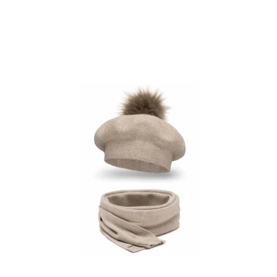 Imagen de Vivisence Beret AND SET Bufanda, Mujer, Talla: One Size, Beige