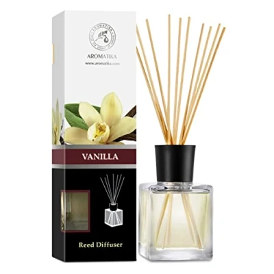 Imagen de Difusor de Varillas Aromáticas Vainilla 200ml Difusores Aromas Aromaterapia Perfumado Ambientador Rattan Varitas con Palitos Ratán