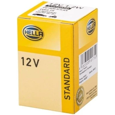 Imagen de HELLA 8GA 007 997 031 Lámpara incandescente, panel de instrumentos 12 1,2 Bombilla para portalámparas B8.5d Halógena