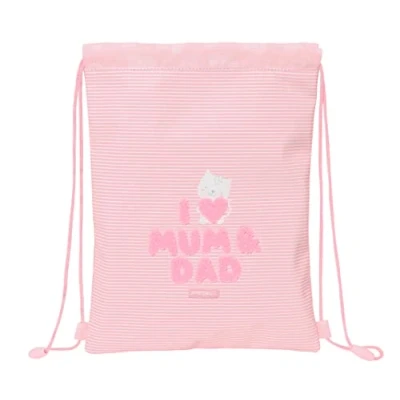 Imagen de Safta Preescolar Love Mochila Saco Plano Junior, Fácil Limpieza, Mochila, Ideal para Niños de Diferentes Edades, Cómoda y Versátil, Calidad Resistencia, 26x1x34 cm, Color Rosa
