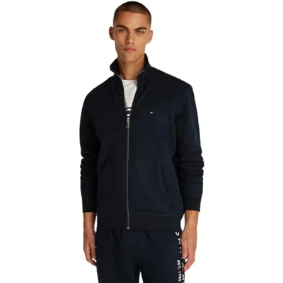 Imagen de Tommy Hilfiger Essential Stand Collar Sudadera con cremallera, Hombre, Talla: Small, Desert sky