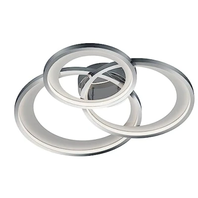 Imagen de Trio, Plafón, Granada incl. 1 x LED,SMD,36,0 Watt,3000K,4300 Lm. Cuerpo: Metal, Cromo A:71,5cm, L:63,0cm, A:10,5cm Regulable mediante interruptor,IP20