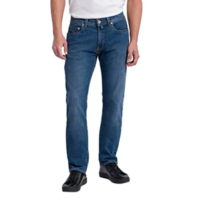 Imagen de Pierre Cardin Lyon Tapered Jeans, Ocean Blue Stonewash, 34W x 32L para Hombre