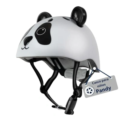 Imagen de HUDORA Kinderhelm Pandy, Gr. 44 47 Casco, Juventud Unisex, Blanco/Negro