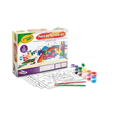 Imagen de CRAYOLA Paint with Numbers Set, Actividad creativa para niños con témperas, a partir de 5 años, 04 2949