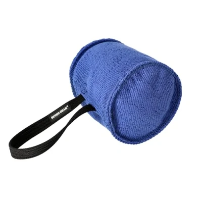 Imagen de Juguete de tracción Dingo Gear Berta en Forma Barril para Entrenamiento mordida, K9, IGP, búsqueda, Instinto Presa, obediencia, Deportes caninos,con 1 asa, Azul (S00095)