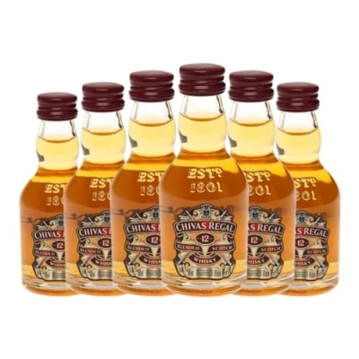 Imagen de Whisky Blended Chivas Regal 12 Años Botellín Miniatura 5 cl (Caja de 6 cl)
