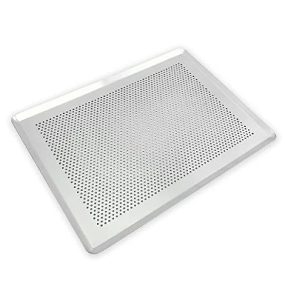 Imagen de CÉCOA Placa de aluminio perforada 40 x 30 cm, Buena bandeja para galletas, repostería, horno.Calidad profesional