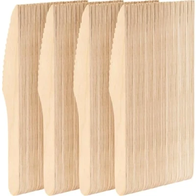 Imagen de MATANA 200 Cuchillos de Madera Ecológicos y Biodegradables 100% Natural