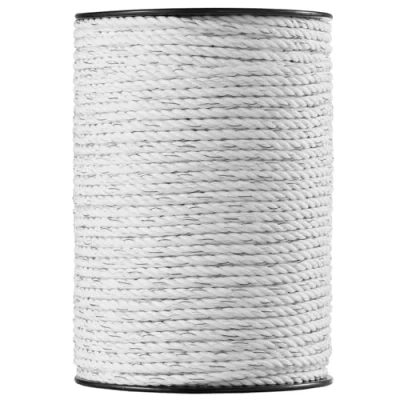 Imagen de VEVOR Alambre para Cerca Eléctrica de Energía Solar, 200 m Polietileno Portátil 6 Hebras Acero Inoxidable 6,35 mm Diámetro Línea Cuerda Cercas Ganado, Caballos