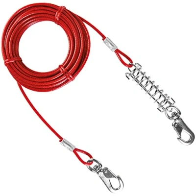 Imagen de Trixie Cable plastificado con Muelle, 8 m, Rojo