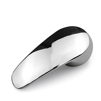 Imagen de hocadon Grifo Palanca Manija, Reemplazo de Manija Unica, Mezclador Lavabo Aleación Zinc con Botón Color Caliente y Frío Adecuado para Cartucho 48mm