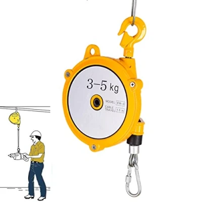 Imagen de 1 3/3 5/5 7/5 9kg Equilibrador de Resorte, Bloqueo Manual Retractor con Cuerda Alambre Engrosada, Spring Balancer Retráctil para Fábrica Linea Ensamblaje(Size:3 5kg)