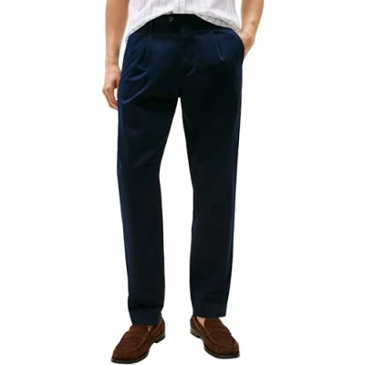 Imagen de Tommy Hilfiger Pantalón Chino Hombre Harlem Satin Relaxed Fit, Azul (Desert Sky), 36W/29L