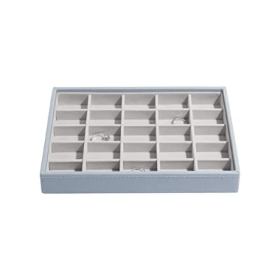 Imagen de Joyero Stackers, tamaño clásico, color azul, con 25 secciones
