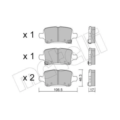 Imagen de METELLI 22 1180 0 Juego de pastillas freno con avisador acústico desgaste OPEL: Insignia B Grand Sport, Sports Tourer
