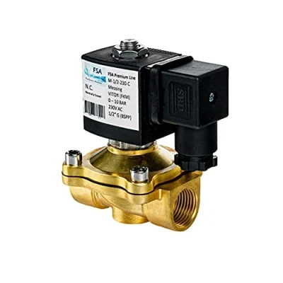 Imagen de FSA Electroválvula latón 1/2&quot; 230V AC 0 10 bar Vitón normalmente cerrada