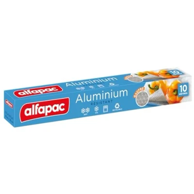 Imagen de Alfapac Papel de aluminio gofrado 10 m Fabricado en Francia