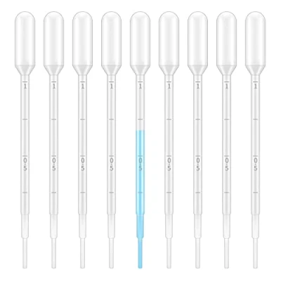 Imagen de 100pcs Pipeta,1 ml Pipeta de Transferencia plástico,Desechables con escala para Mezcla Pinturas Acrílicas, Laboratorio, Aceites Esenciales