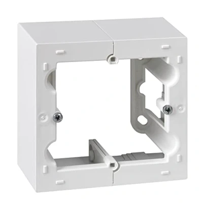 Imagen de Simon Caja de Superficie, Base Enchufe Empotrable, Serie 10, Apta para Interiores (IP20), Fácil Instalar, Un Elemento, Color Blanco