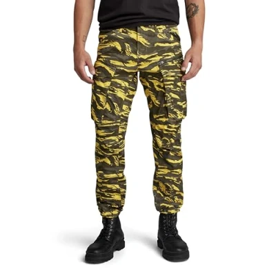 Imagen de G STAR Rovic Zip 3D Regular Tapered Pants Pantalones, Multicolor (Dk Lemon Tiger Camo D02190 d553 g394), 33W / 36L Hombre