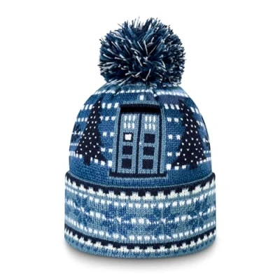 Imagen de Doctor Who Gorro de Navidad Tardis Lana Oficial con Ángeles Llorosos y Muñecos Nieve Merchandising BBC