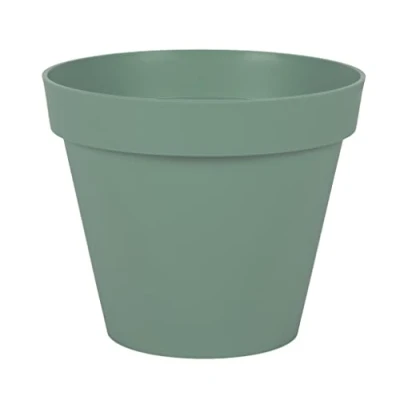 Imagen de EDA Toscana Maceta Redonda (25 cm de diámetro, 6 L, diámetro 25 x 21 cm), Color Verde Laurel