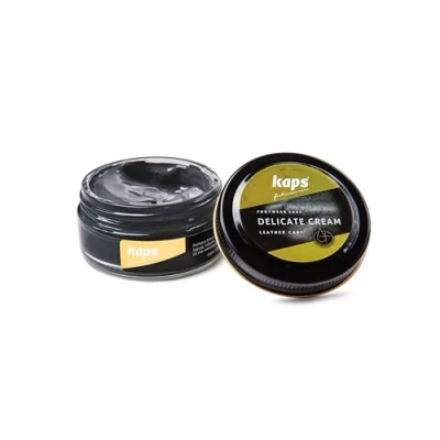 Imagen de Kaps Crema para El Cuidado del Calzado, Intensivo Y Nutritivo Cuero, Delicate, 70 Colores (115 gris oscuro)