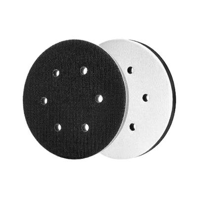 Imagen de QWORK 2 Piezas 150mm Almohadilla Suave de Lijado, Lijadora con Interfaz Esponja para Pulidoras y Máquinas Lijado (6 Hoyos)