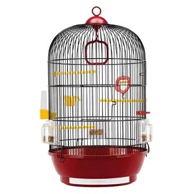 Imagen de Ferplast Jaula para Pájaros Diva Pájaros, Canarios, Periquitos, Agapornis, de Metal, Todos los Accesorios Comedero Perchas 40 x h 65 cm.