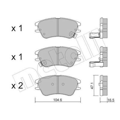 Imagen de Juego de pastillas METELLI 22 0502 0