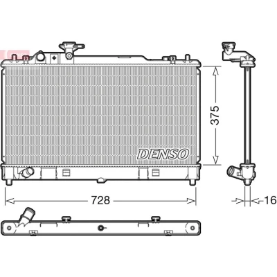 Imagen de DENSO DRM44033 Radiador, refrigeración del motor 375 752 16 MAZDA: 6 Berlina, Wagon