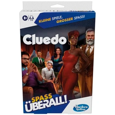 Imagen de Hasbro Gaming Cluedo Juego Compacto y portátil para 3 6 Jugadores, de Viaje niños, diversión en Cualquier Lugar